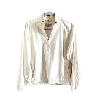 Tory Sport Tory Burch Half Zip Wind Shirt Top Coat Snow White Size M NWOT